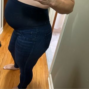 Indigo Blue Secret Fit Belly Stretch Ankle Maternity Jeggings - Medium Wash